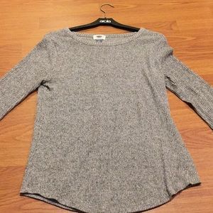 Grey textured long sleeve